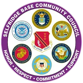 Selfridge Base Community Council logo