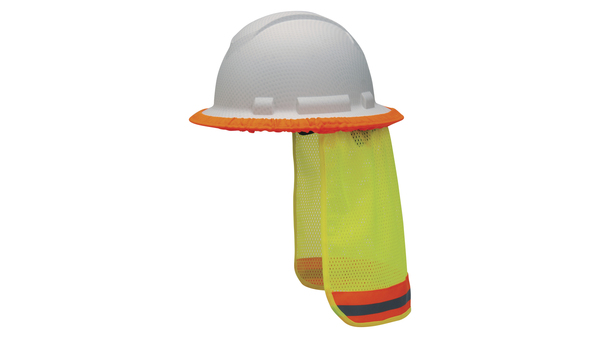 KB75HPESHADE10 HARD HAT NECK SHADE MESH HI-VIS LIME