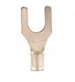 Non-Insulated Fork/Spade Terminal, 16-14 AWG, Bolt 1/4&quot;
