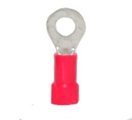 Vinyl Insulated Closed Ring Terminal, 22-18 AWG, Bolt #8