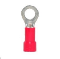 Vinyl Insulated Closed Ring Terminal, 22-18 AWG, Bolt #10