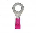 Nylon Insulated Closed Ring Terminal, 22-16 AWG, Bolt 1/4&quot;