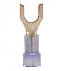 Nylon Insulated Fork/Spade Terminal, 16-14 AWG, Bolt #10
