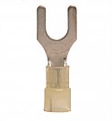 Nylon Insulated Fork/Spade Terminal, 12-10 AWG, Bolt 1/4&quot;