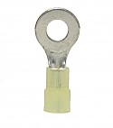 Nylon Insulated Closed Ring Terminal, 12-10 AWG, Bolt 1/4&quot;