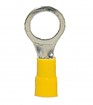 Vinyl Insulated Closed Ring Terminal, 12-10 AWG, Bolt 3/8&quot;
