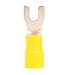 Vinyl Insulated Fork/Spade Terminal, 12-10 AWG, Bolt #6
