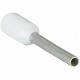 Partially Insulated Wire Ferrule, White, #22-#20 AWG