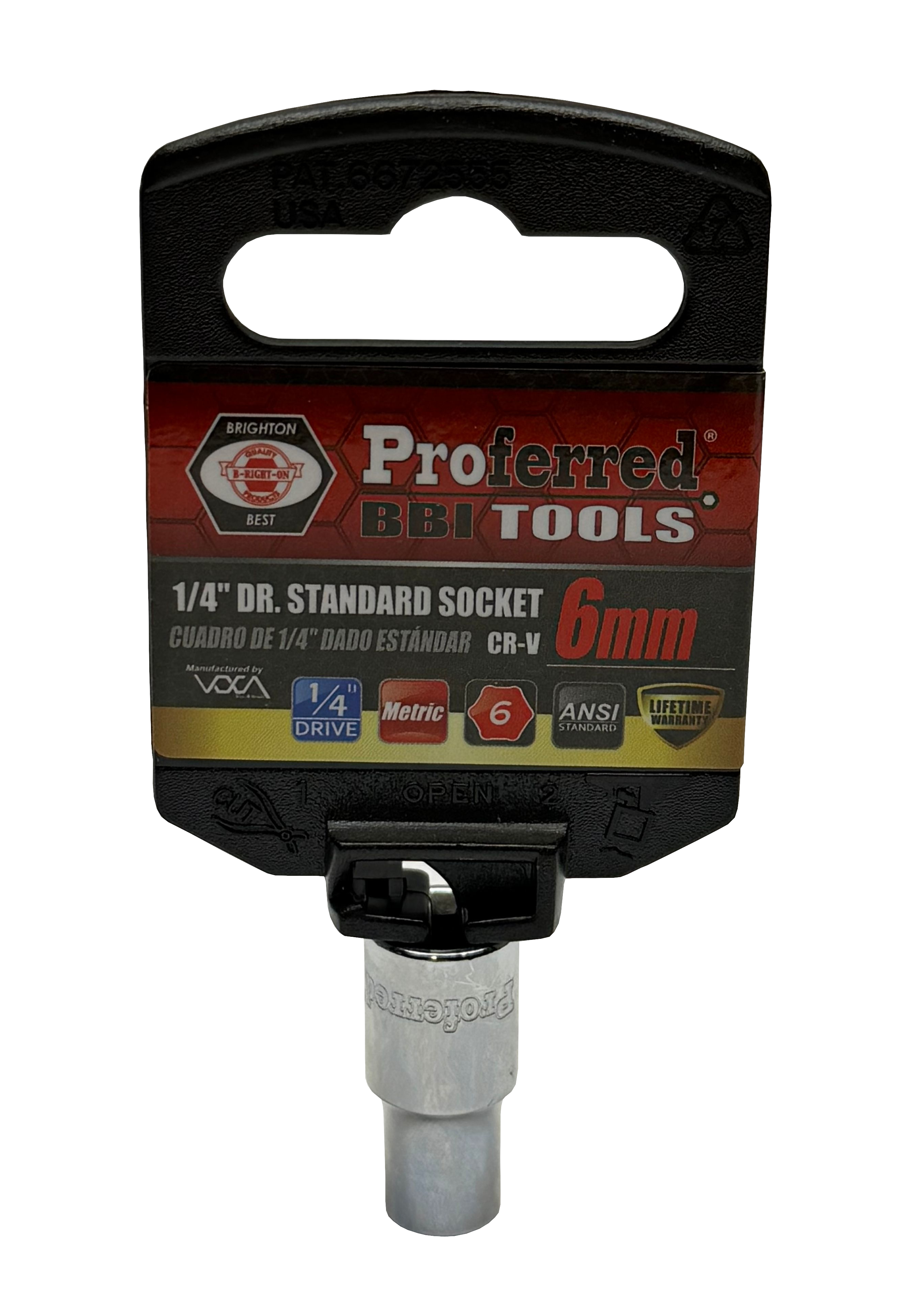 1/4" DRIVE SIZE 6MM SOCKET SIZE 6-POINT