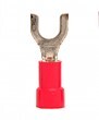 Vinyl Insulated Fork/Spade Terminal, 22-16 AWG, Bolt #8