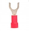 Vinyl Insulated Fork/Spade Terminal, 22-16 AWG, Bolt #10