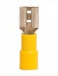 KE0050187 Female Disconnect: Yellow, Vinyl, Partial Coverage, 16-14 AWG